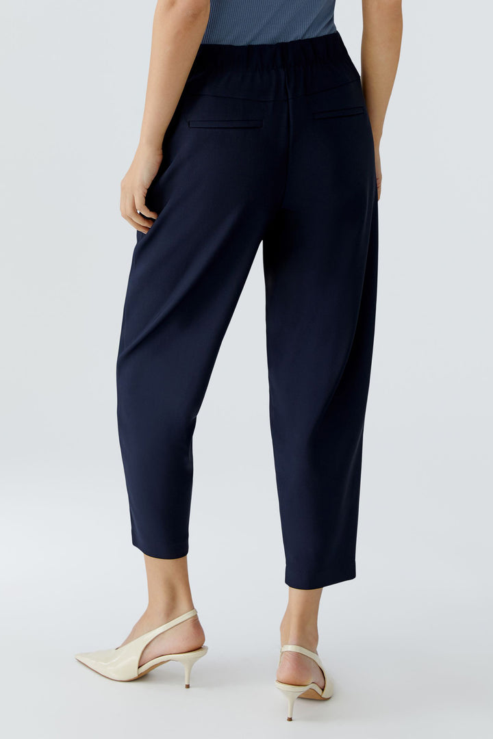Oui 97143 5742 Dark Blue Cropped Trousers