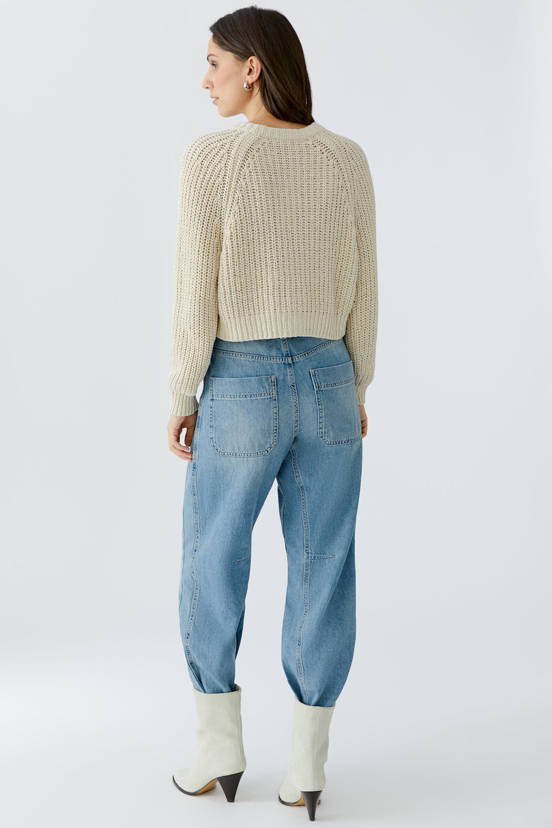 Oui 97755 1088 Whitecap Grey Cardigan