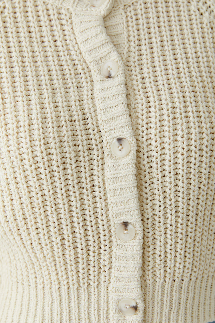 Oui 97755 1088 Whitecap Grey Cardigan