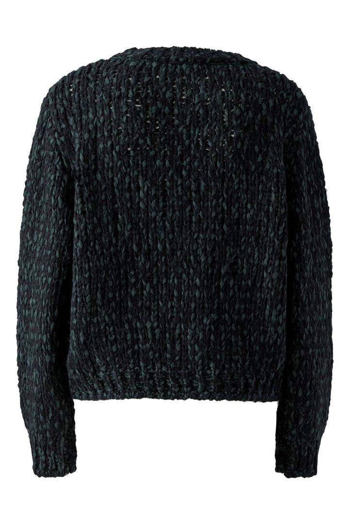 Oui Black Green Jumper at Shirley Allum