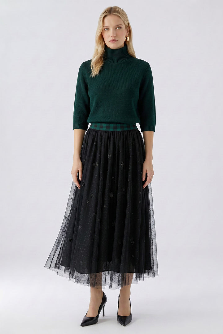 Oui Black Skirt at Shirley Allum