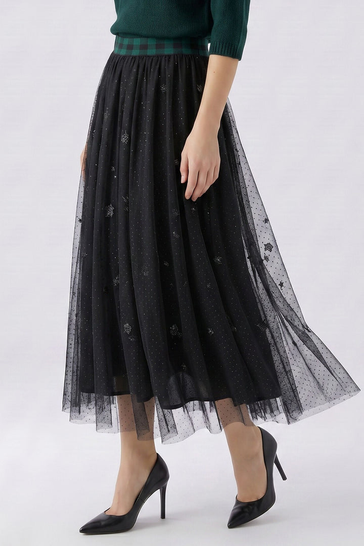 Oui Black Skirt at Shirley Allum