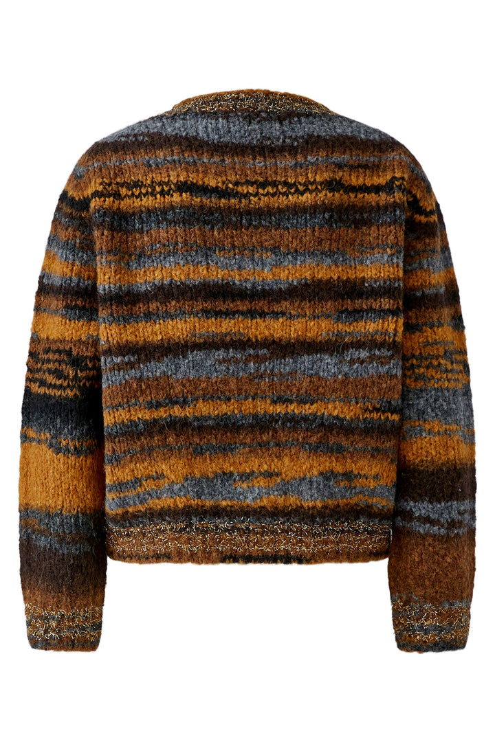 Oui Dark Brown Camel Jumper at Shirley Allum