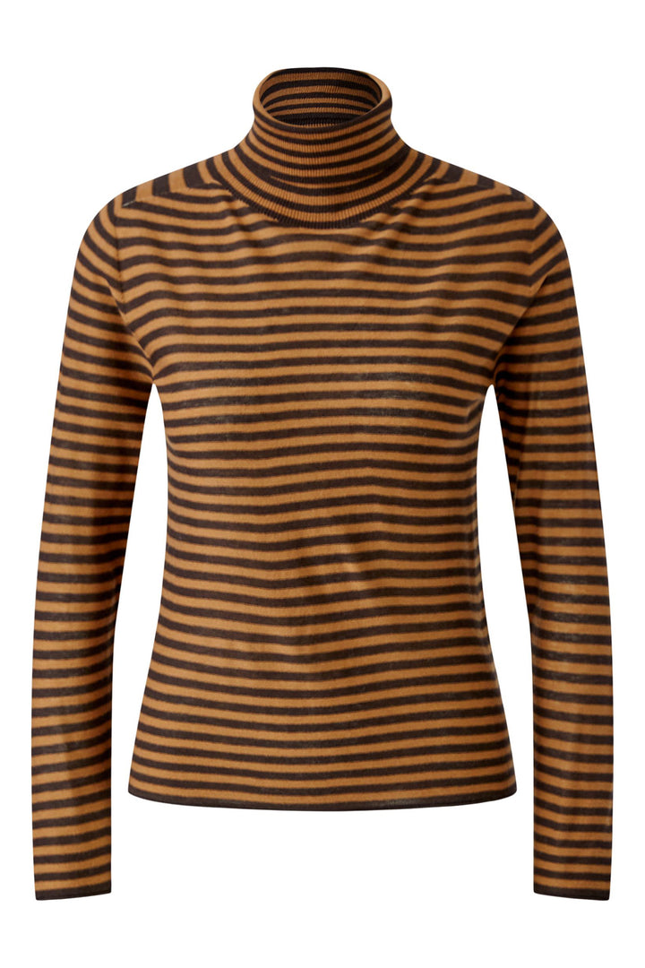 Oui Dark Brown Camel Jumper at Shirley Allum