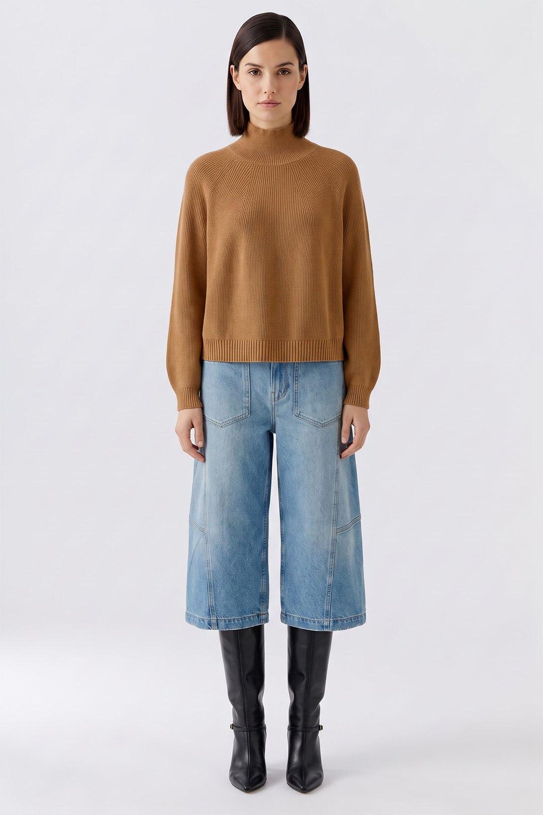 Oui Light Rosewood Jumper 99829-7845, front full length