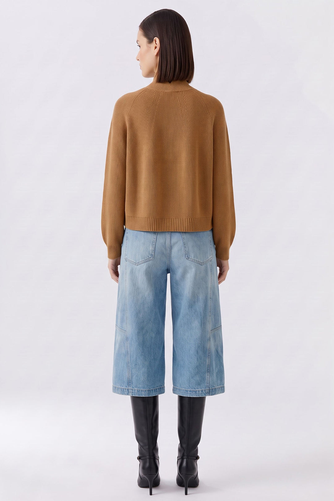 Oui Light Rosewood Jumper 99829-7845, back full length