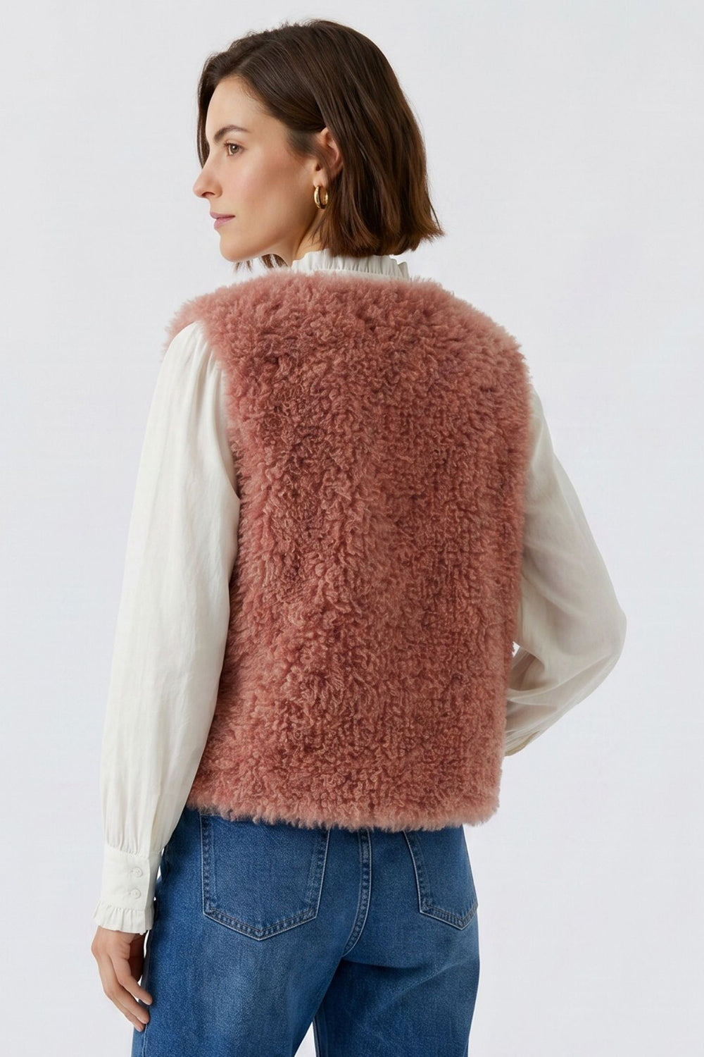 Oui Rose Waistcoat at Shirley Allum