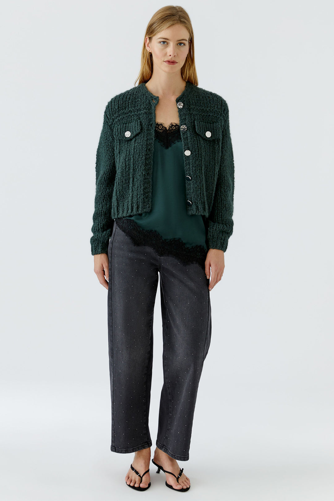 Oui Scarab Cardigan at Shirley Allum