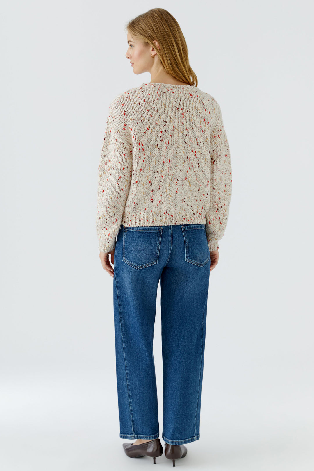 Oui White Yellow Jumper at Shirley Allum