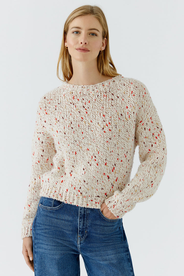 Oui White Yellow Jumper at Shirley Allum