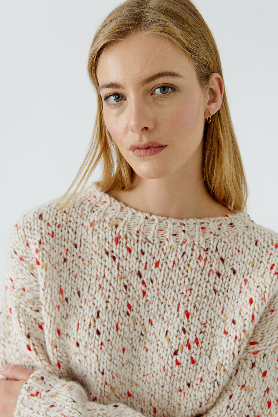 Oui White Yellow Jumper at Shirley Allum