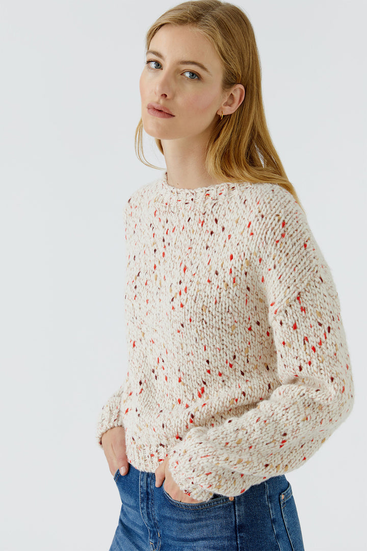 Oui White Yellow Jumper at Shirley Allum