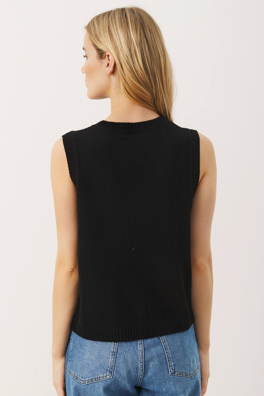 Part Two 30306194 KeyjasPW 194008 Black Sleeveless Jumper - Shirley Allum Boutique