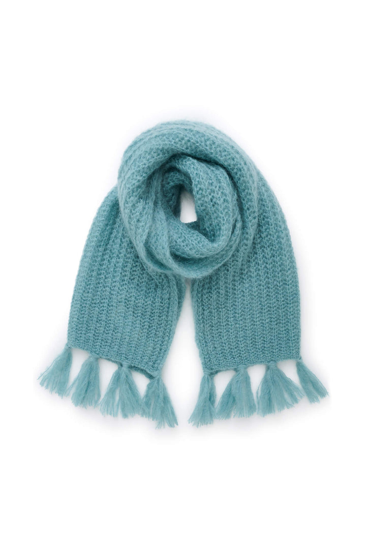 Part Two 30307812 CharinPW 175110 Trellis Blue Mohair Mix Scarf - Shirley Allum Boutique