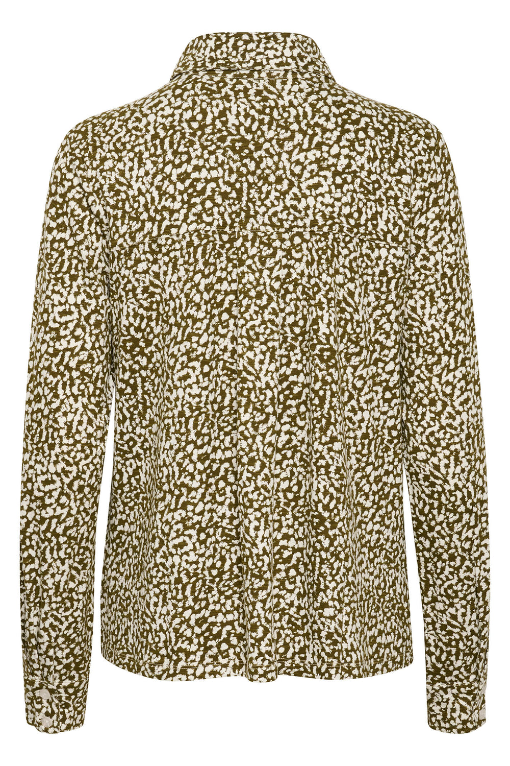Part Two 30308097 SaronaPW 302382 Military Olive Leo Print Shirt - Shirley Allum Boutique