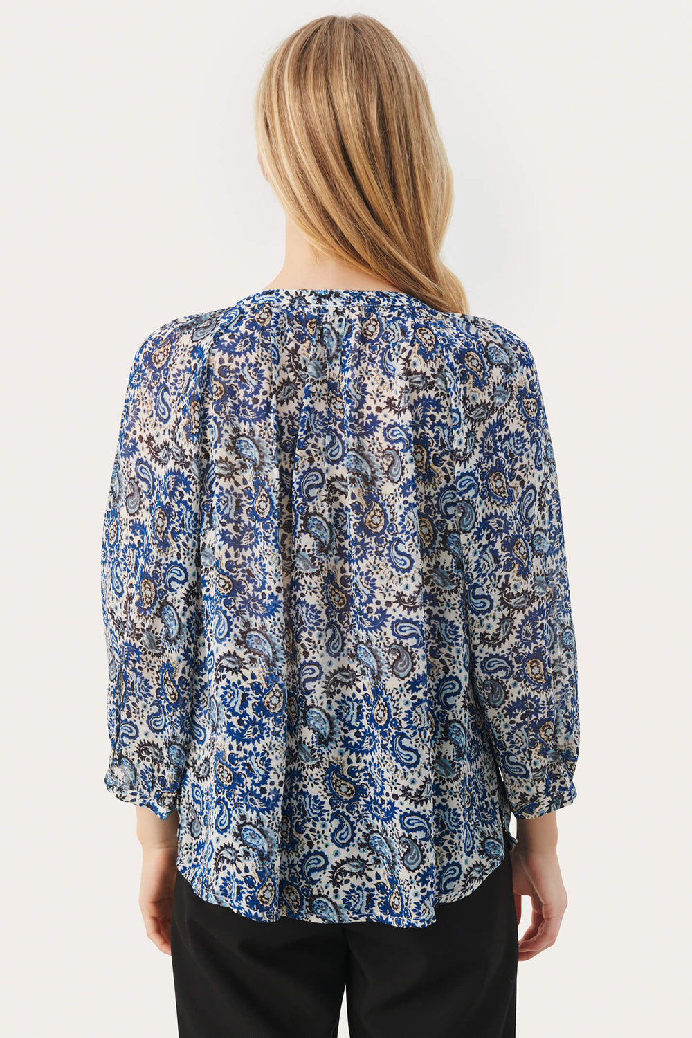 Part Two 30308108 ErdonaePW 302397 Blue Paisley Print Blouse - Shirley Allum Boutique