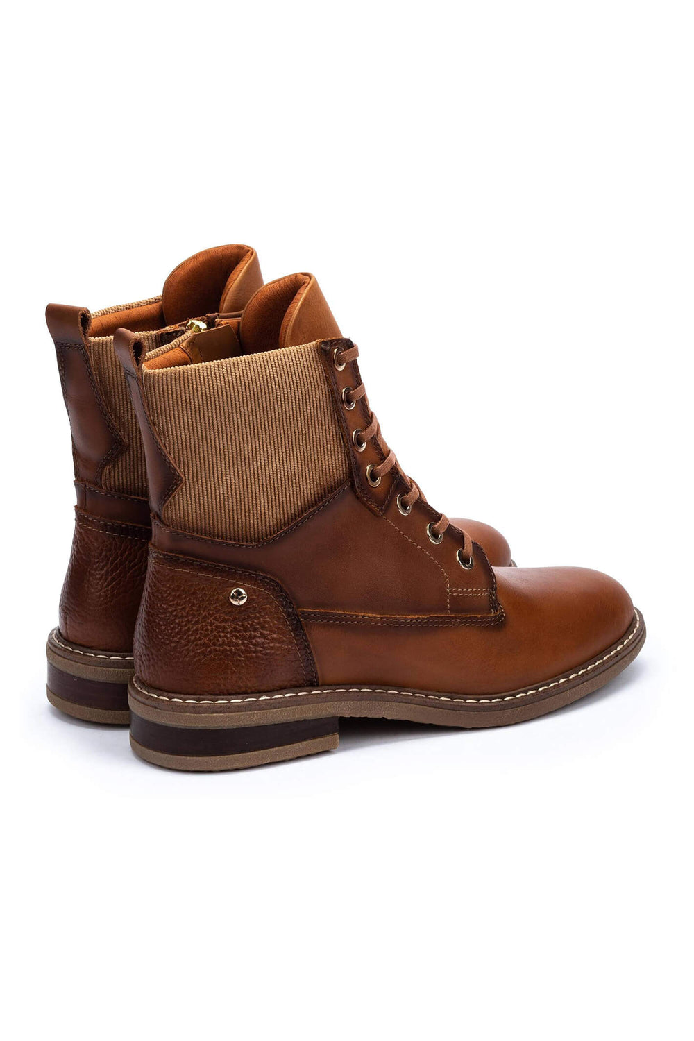 Pikolinos Aldaya W8J-8966C1 Brandy Brown Lace & Zip Ankle Boots - Shirley Allum Boutique