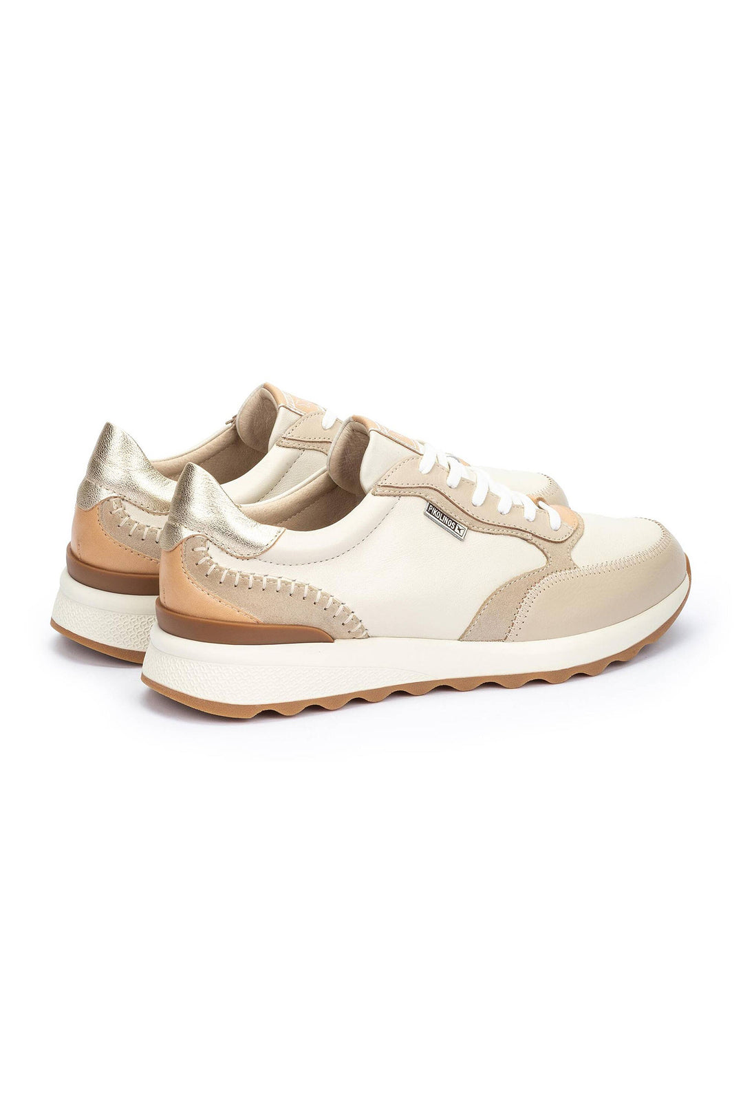 Pikolinos Arrecife Beige Leather Trainers W1M-6625C1