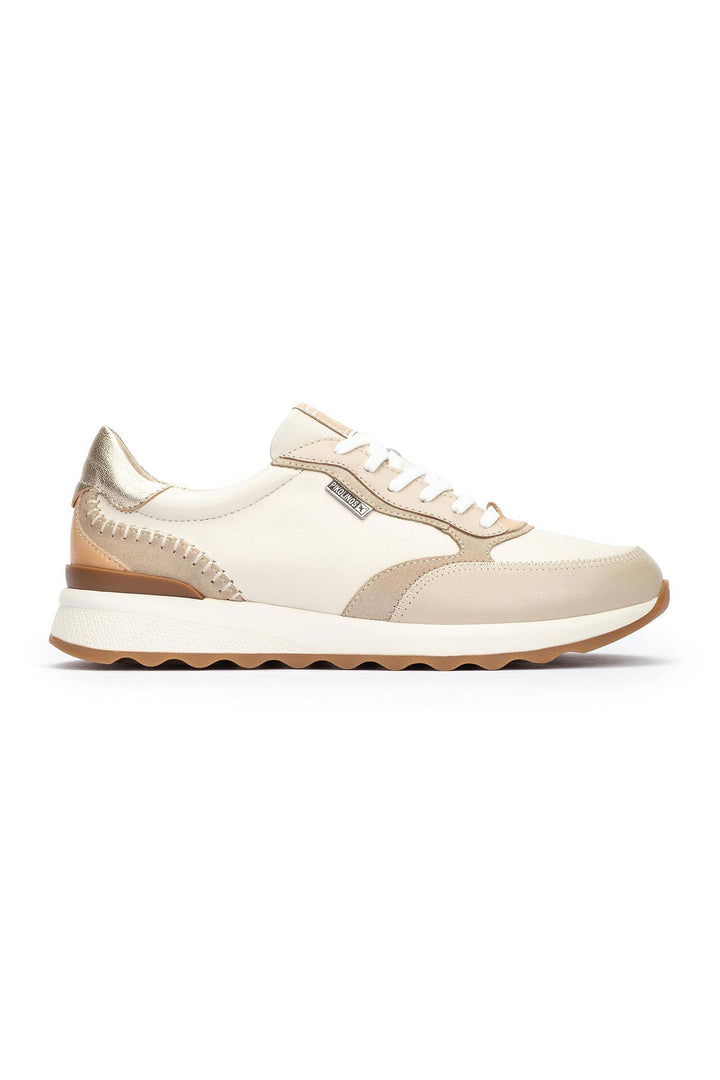Pikolinos Arrecife Beige Leather Trainers W1M-6625C1