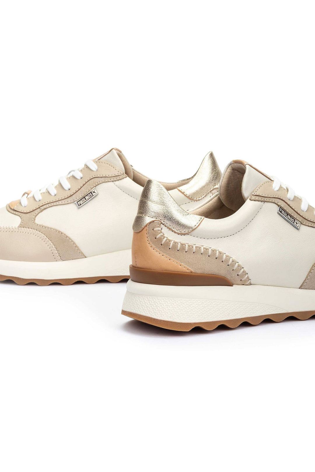 Pikolinos Arrecife Beige Leather Trainers W1M-6625C1