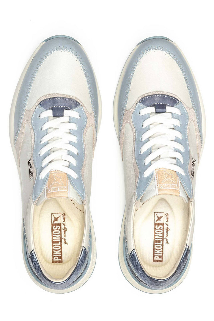 Pikolinos Arrecife Denim Blue Leather Trainers W1M-6625C4