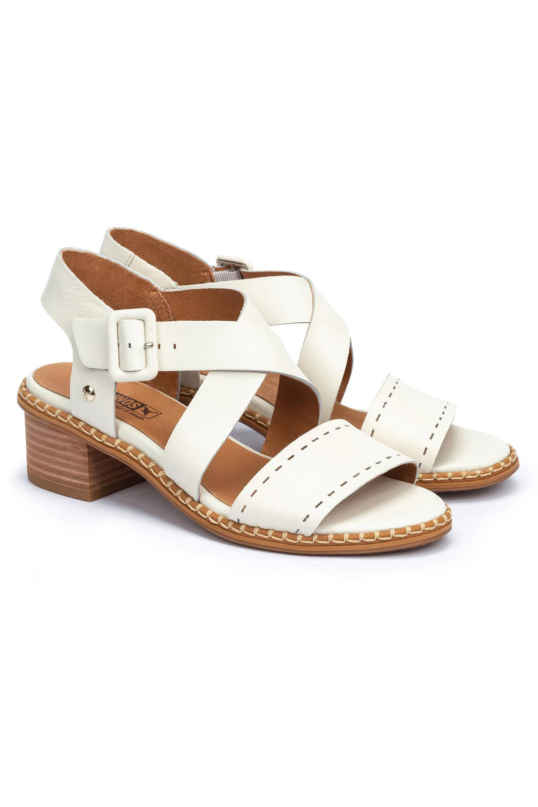 Pikolinos Blanes W3H-1892 Cream Leather Sandal - Shirley Allum Boutique