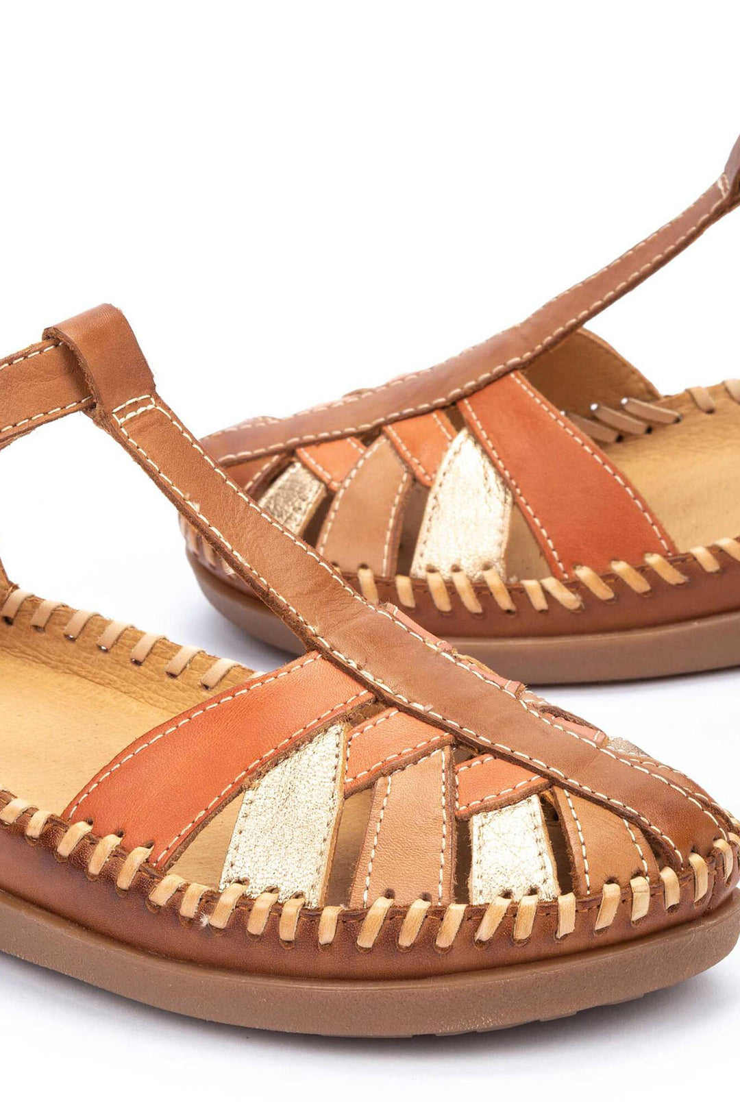Pikolinos Cadaques W8K-0704C1 Brandy Brown Leather Sandal - Shirley Allum Boutique