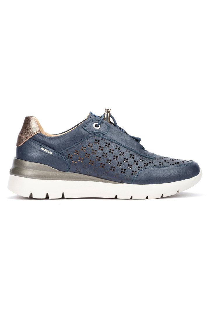 Pikolinos Cantabria Blue Leather Lace Trainer W4R-6707CPC1