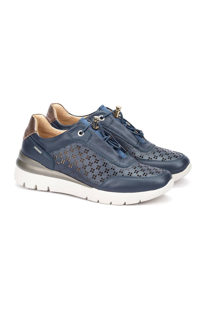 Pikolinos Cantabria Blue Leather Lace Trainer W4R-6707CPC1