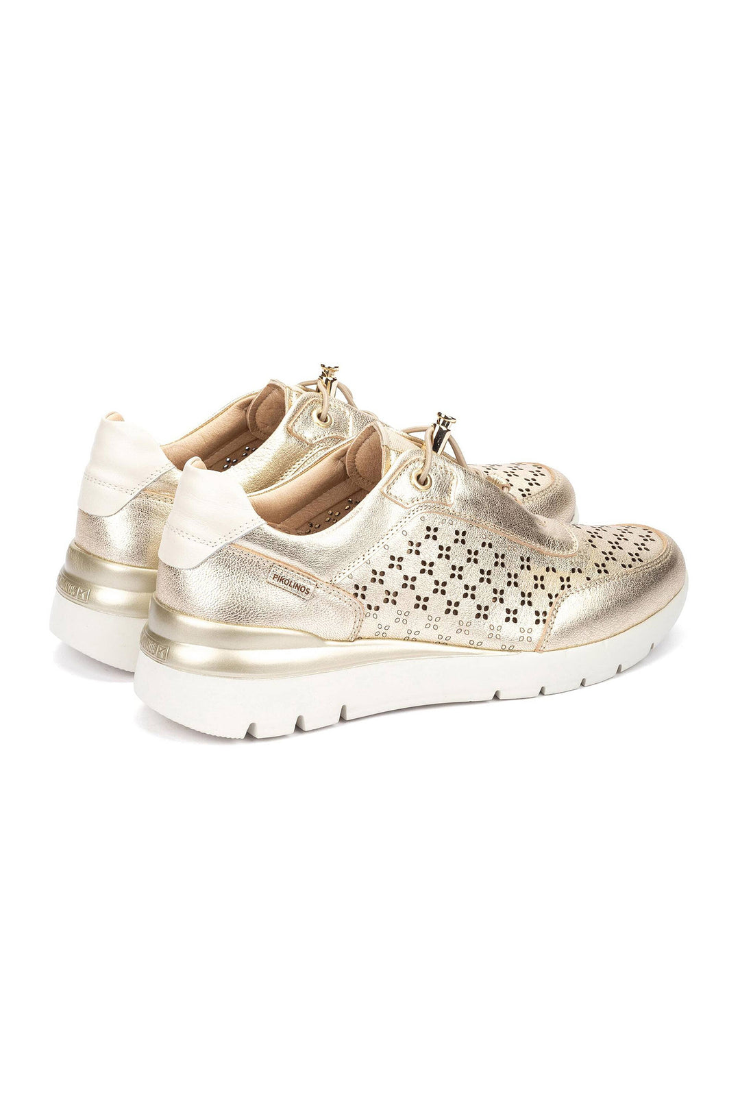 Pikolinos Cantabria Gold Leather Lace Trainers W4R-6707CLC1