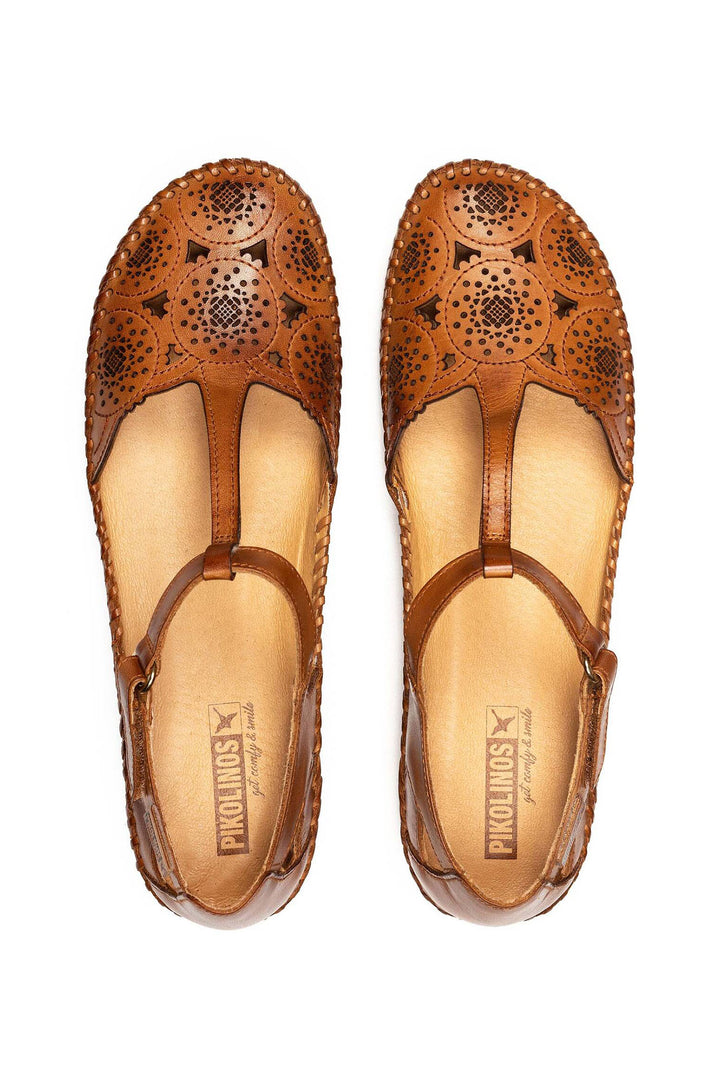 Pikolinos P.Vallarta 655-0734 Brandy Brown Leather Sandal - Shirley Allum Boutique