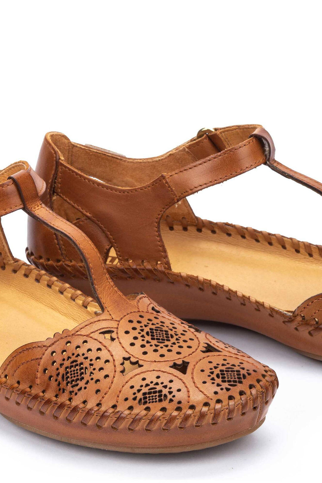 Pikolinos P.Vallarta 655-0734 Brandy Brown Leather Sandal - Shirley Allum Boutique