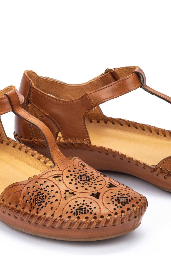Pikolinos P.Vallarta 655-0734 Brandy Brown Leather Sandal - Shirley Allum Boutique