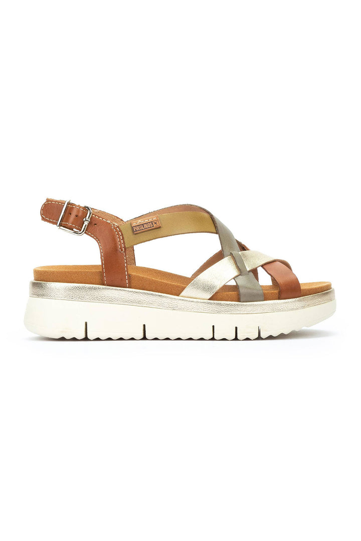 Pikolinos Palma Brandy Brown Leather Sandals W4N-0650C1