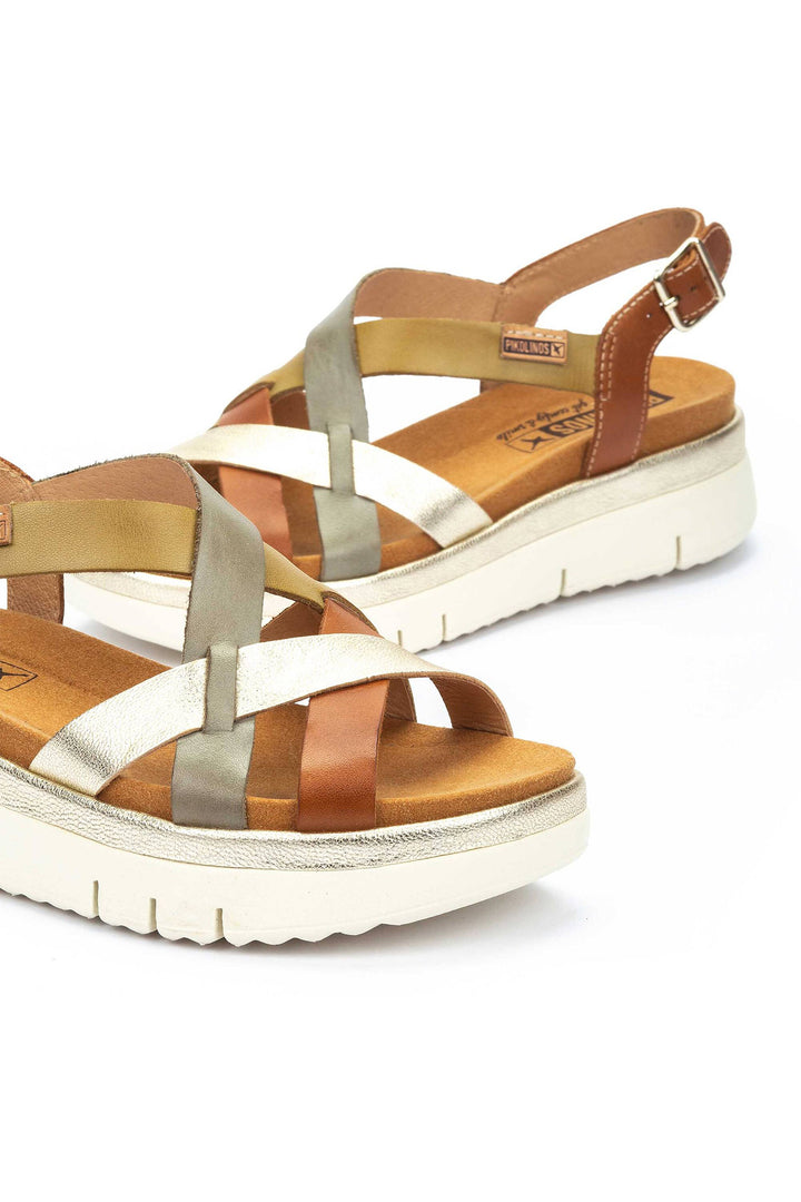 Pikolinos Palma Brandy Brown Leather Sandals W4N-0650C1