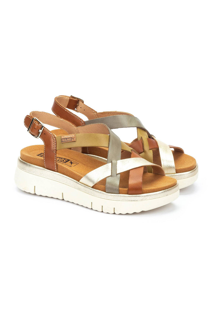 Pikolinos Palma Brandy Brown Leather Sandals W4N-0650C1