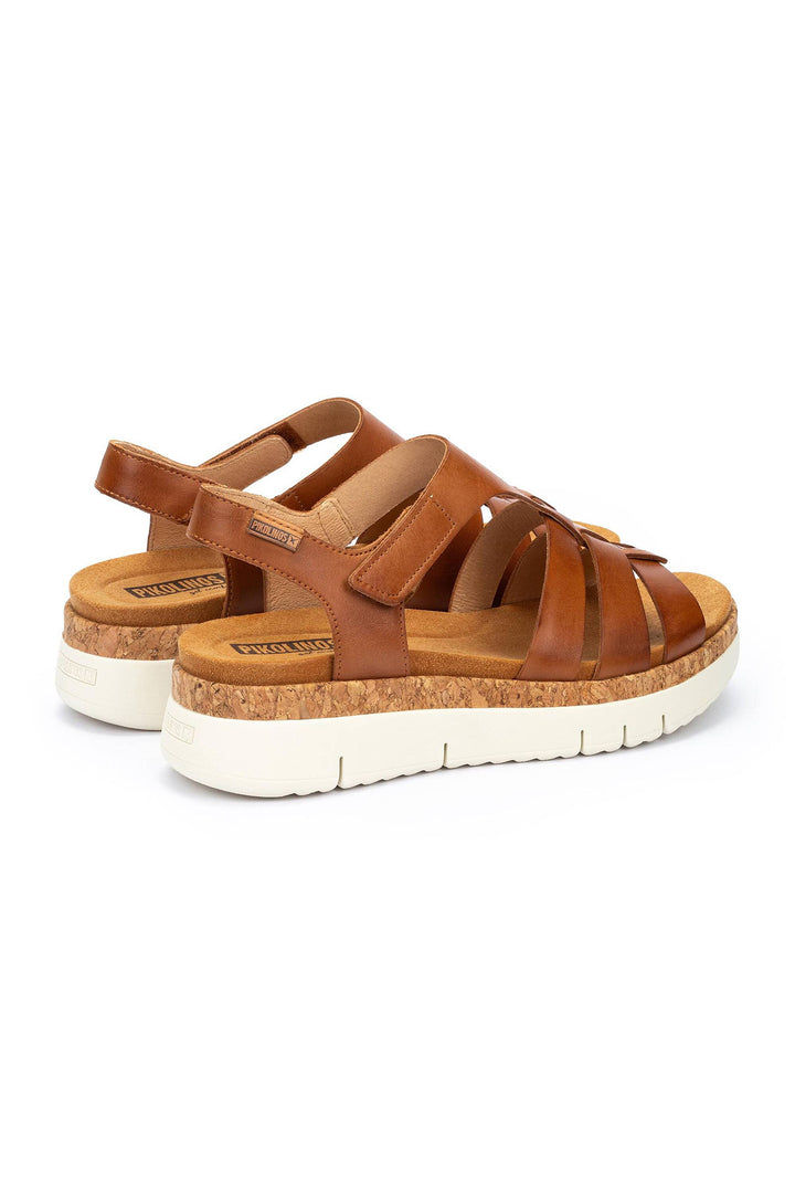 Pikolinos Palma Brandy Brown Velcro Sandals W4N-0754
