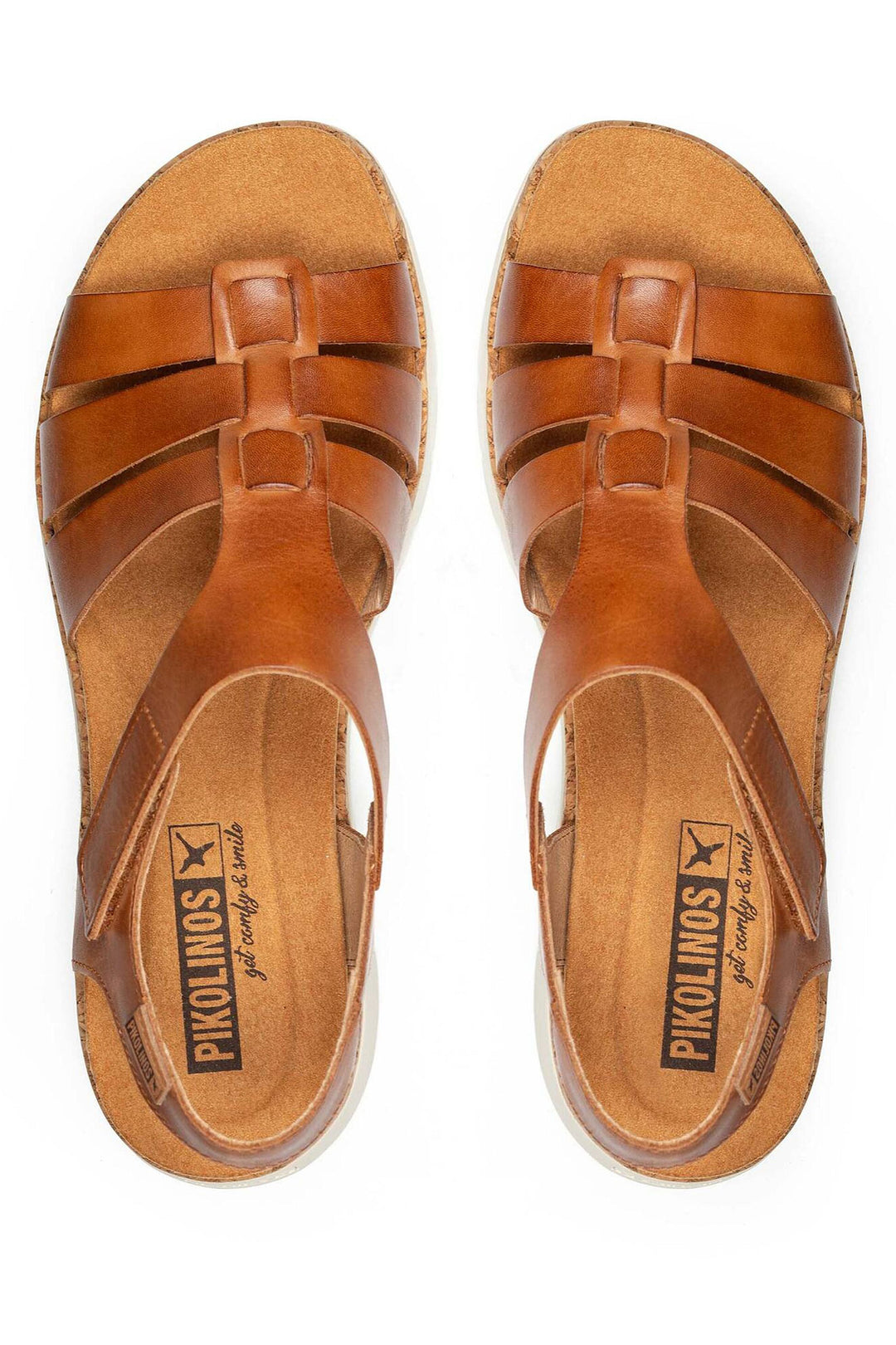Pikolinos Palma Brandy Brown Velcro Sandals W4N-0754