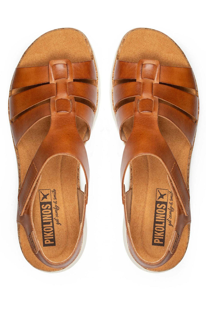 Pikolinos Palma Brandy Brown Velcro Sandals W4N-0754