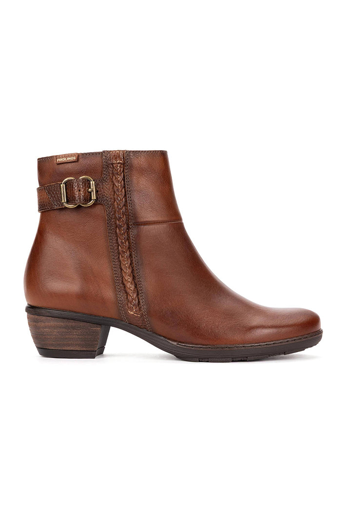 Pikolinos Utiel Cuero Brown Leather Ankle Boots W7P-8501C1, side view