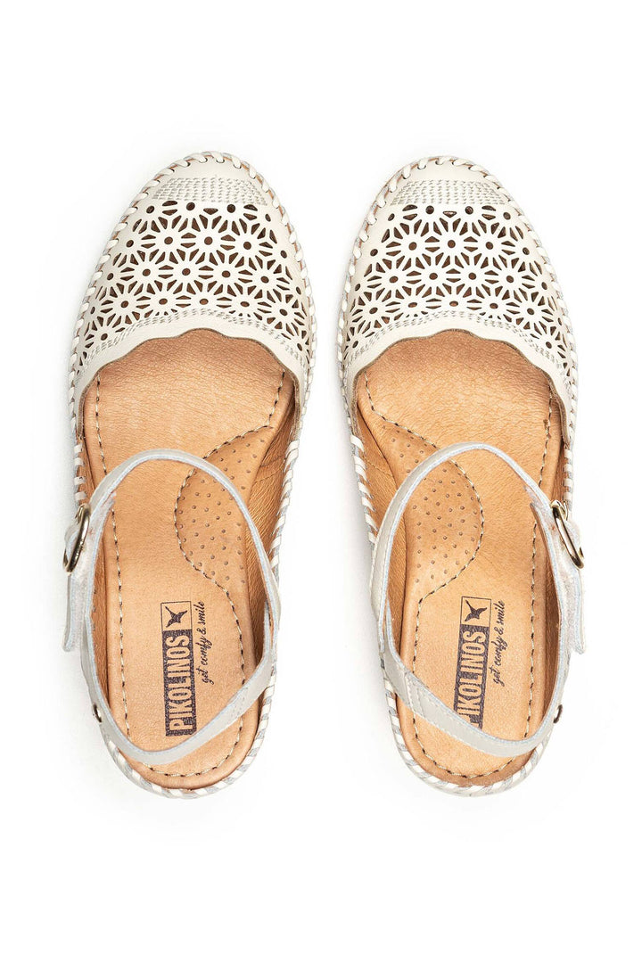 Pikolinos Vila W9Y-1508 Cream Leather Sandal - Shirley Allum Boutique