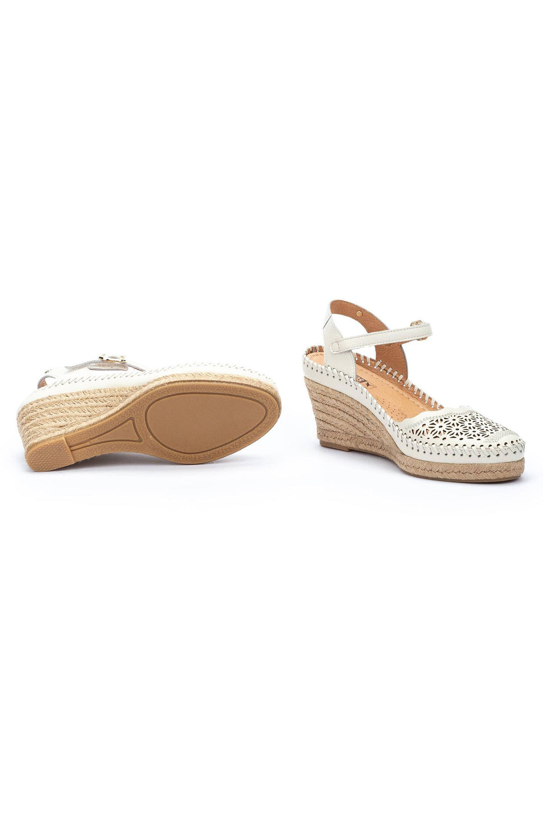 Pikolinos Vila W9Y-1508 Cream Leather Sandal - Shirley Allum Boutique