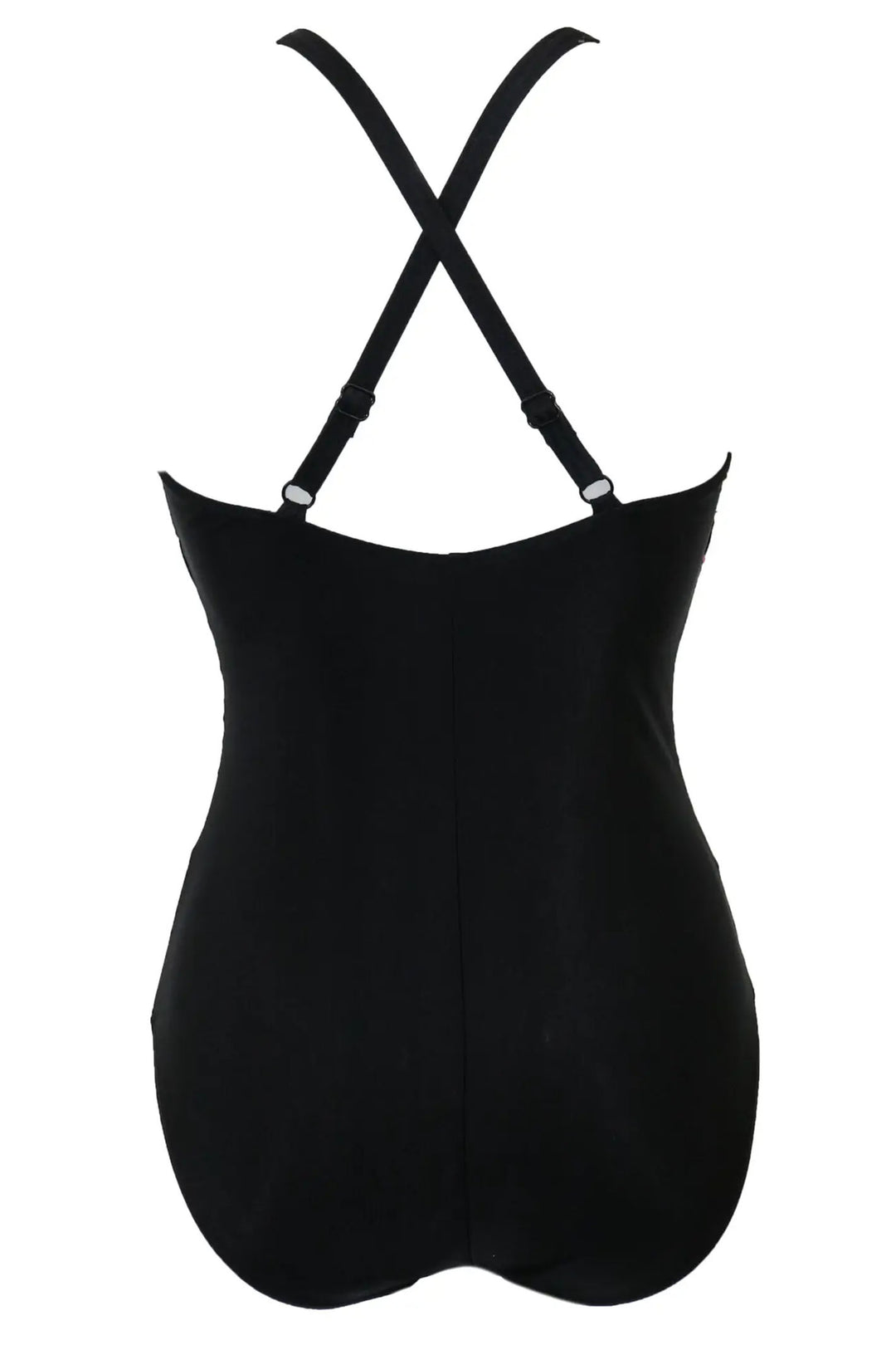 Pour Moi 1424 Black Mix Energy Chlorine Resistant Recycled V-Neck Linear Swimsuit - Shirley Allum Boutique