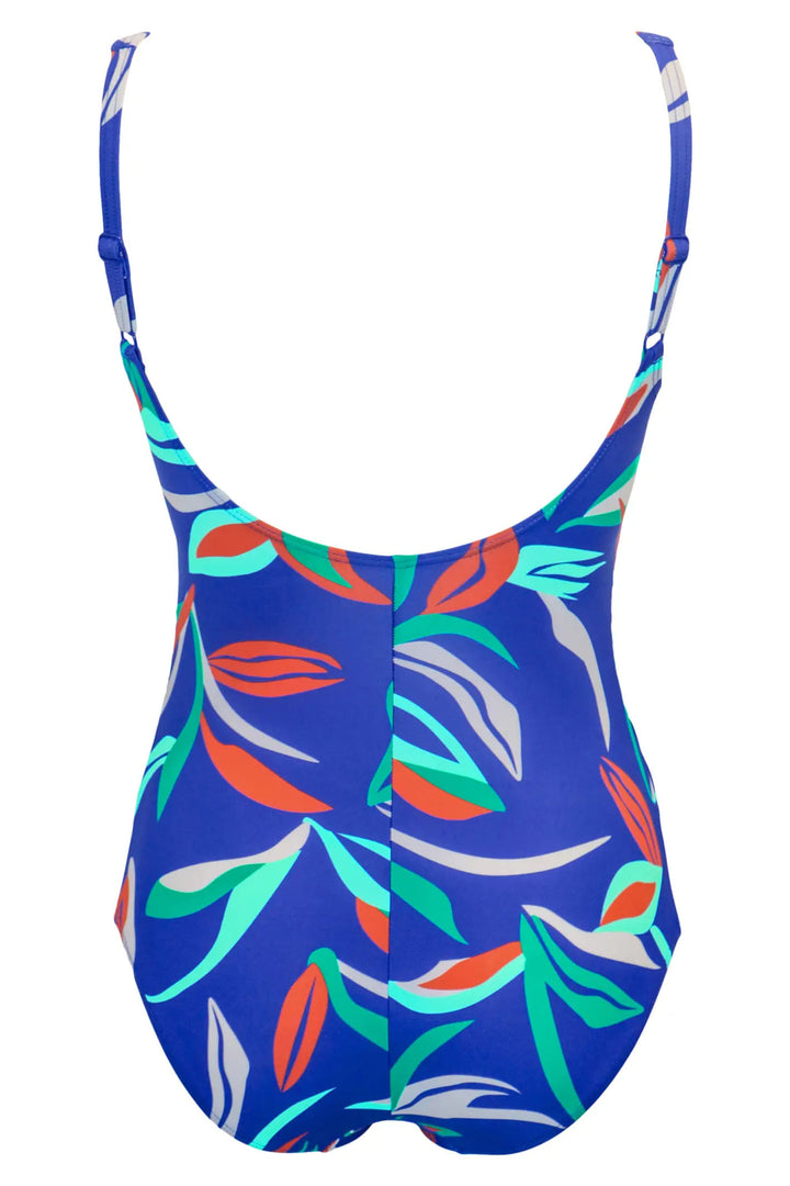 Pour Moi 25511R Blue Aqua Freedom Scoop Neck Tummy Control Swimsuit - Shirley Allum Boutique