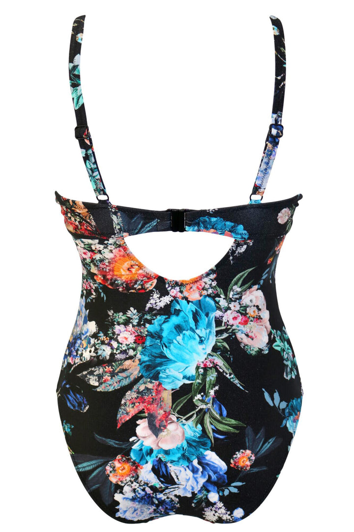 Pour Moi 28505 Lisbon Black Floral Underwired Non Padded Swimsuit - Shirley Allum Boutique