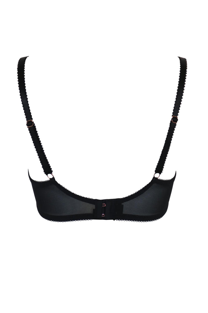 Black bra on a white background