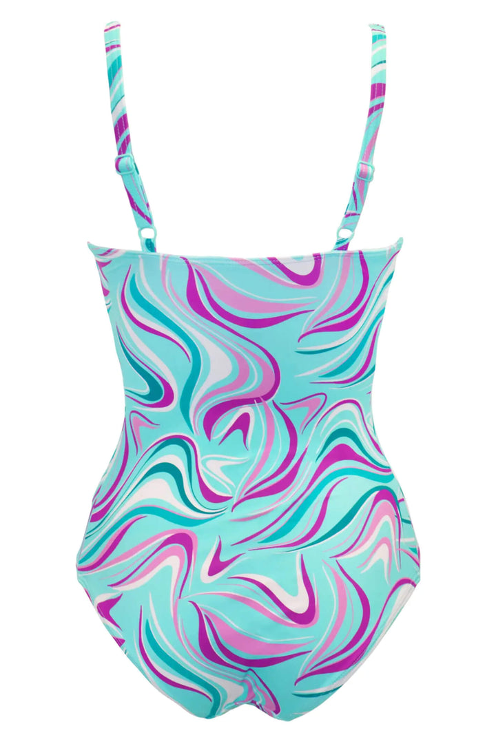 Pour Moi PM 25614 Carnival V Neck Aquaburst Control Swimsuit - Shirley Allum Boutique