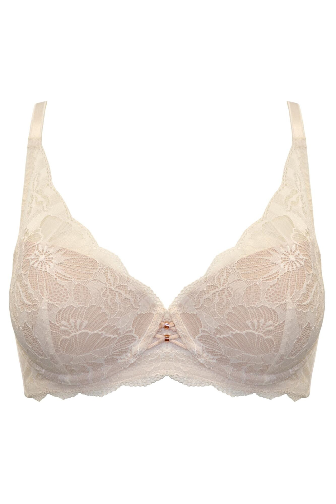 Pour Moi PM 29525 Atelier Lace High Apex Ivory Champagne Lightly Padded Underwired Bra