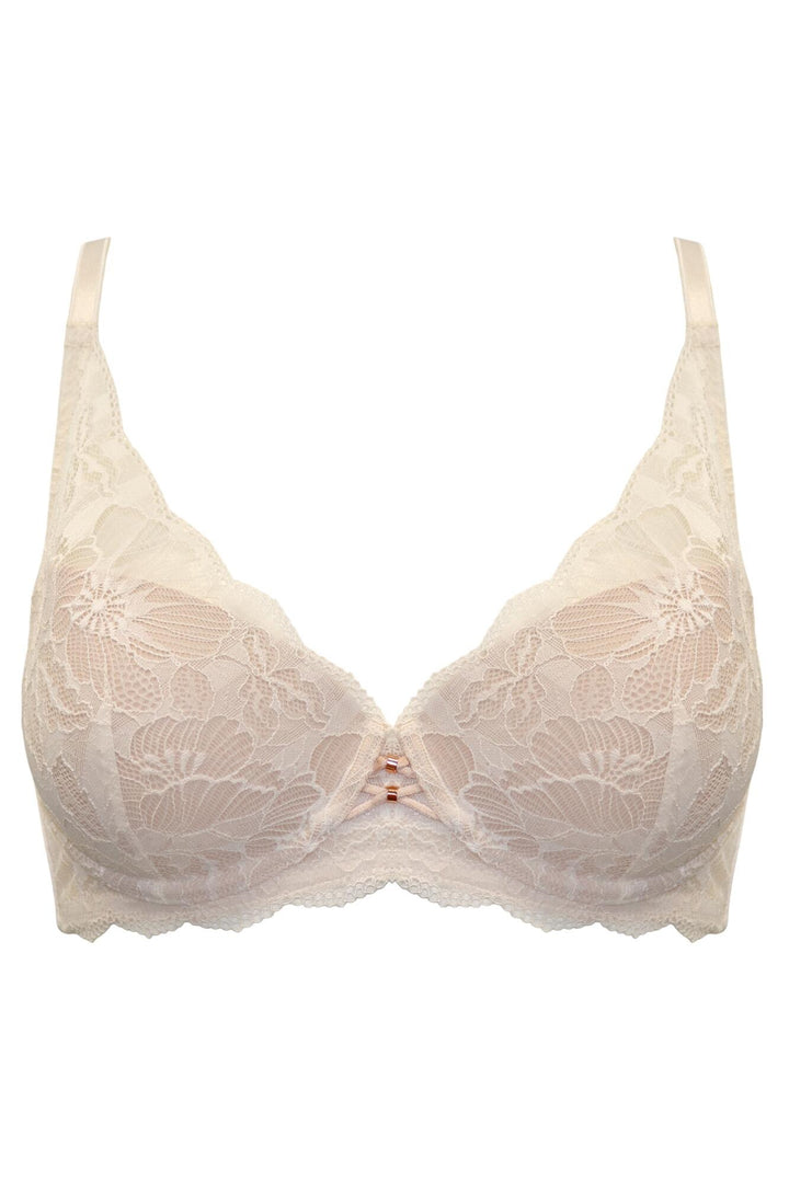 Pour Moi PM 29525 Atelier Lace High Apex Ivory Champagne Lightly Padded Underwired Bra