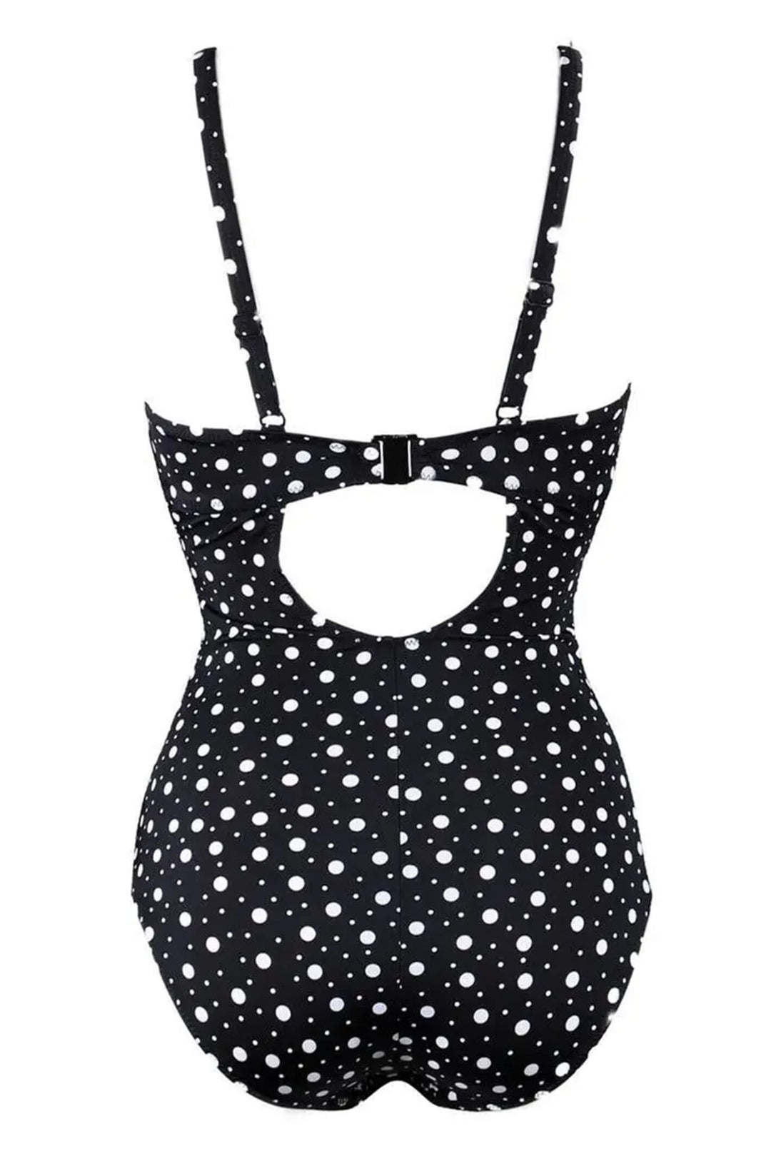 Pour Moi PM14306 Mini Maxi Frill Control Black & White Swimsuit - Shirley Allum Boutique